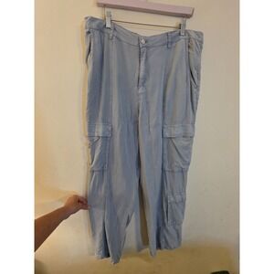 Sanctuary Standard Surplus Women's Size 1X Gray Lyocell Cargo Pants‎ Langenlook